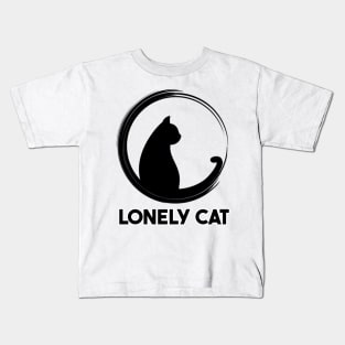 Lonely Cat- Circular Kids T-Shirt